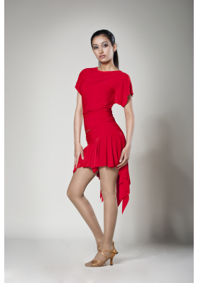 Women's Top-154 – Elegant Latin Dance Top in Stretch Jersey by Freestyle ruviso-dancewear.com