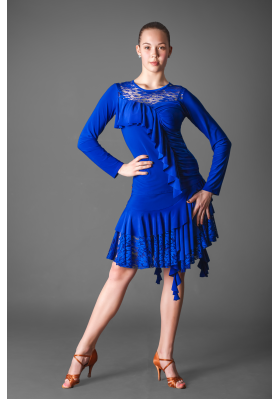 Women's Top-345 – Elegant Stretch Jersey Latin Dance Top ruviso-dancewear.com