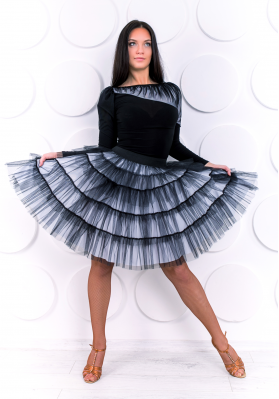 Women's Top-375 – Elegant Latin Dance Top in Stretch Jersey ruviso-dancewear.com