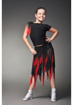 Women's Top-213 – Customizable Latin Dance Top in Stretch Jersey by Freestyle ruviso-dancewear.com