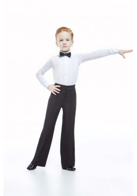 FD Pants BM-4/2d – Boys’ Ballroom Dance Trousers with Button Belt and Creased Finish ruviso-dancewear.com