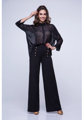 FD Pants BR-1003 – Women’s Ballroom Dance Trousers in Crepe Diving ruviso-dancewear.com