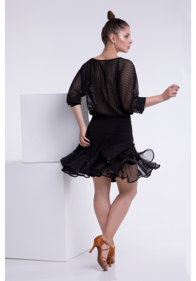 Women's Top-437 – Elegant Latin Dance Top in Stretch Jersey ruviso-dancewear.com