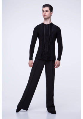 FD Shirt RM-1012/1 – Men’s Ballroom Dance Shirt for Latin and Standard with Velour Inserts ruviso-dancewear.com