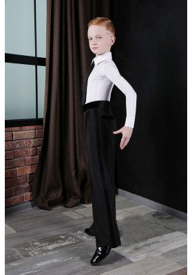 FD Shirt Leotard KSM-1017 – Men’s Matte Biflex Ballroom Leotard with Decorative Stitching and Hidden Zipper ruviso-dancewear.com