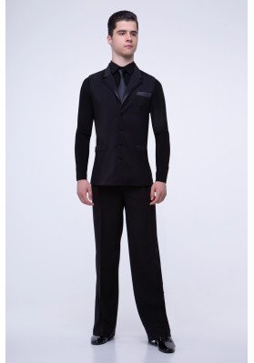 FD Vest ZhLM-1020 – Men’s Semi-Fitted Ballroom Dance Vest, Gabardine with Satin Trim ruviso-dancewear.com