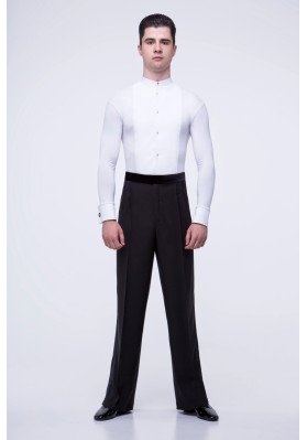FD Pants BM-1030 – Men’s Standard Ballroom Dance Trousers with Velor Belt and Stripes ruviso-dancewear.com
