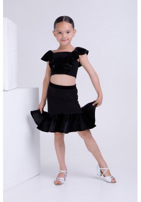 Women's Top-602 by Freestyle – Latin Dance Top in Knitwear and Velor ruviso-dancewear.com
