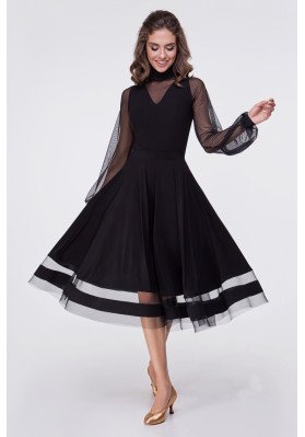 FD Skirt JUS-915/1 – Ballroom Standard Dance Skirt Sun Cut with Regiline ruviso-dancewear.com