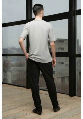 FD T-shirt FM-1156 – Men’s Asymmetrical Latin Dance T-shirt with Decorative Stitching ruviso-dancewear.com
