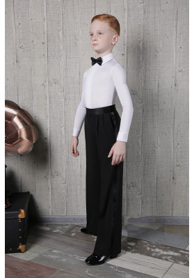 FD Shirt Leotard KSM-1133 – Boys’ Ballroom Dance Leotard with Turn-Down Collar and Concealed Zipper ruviso-dancewear.com