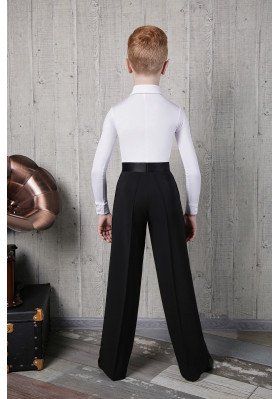 FD Shirt Leotard KSM-1133 – Boys’ Ballroom Dance Leotard with Turn-Down Collar and Concealed Zipper ruviso-dancewear.com