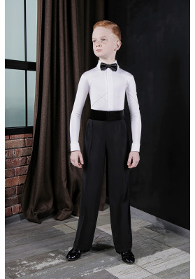 FD Shirt Leotard KSM-1135 – Men’s Ballroom Dance Leotard with Decorative Stitching and Concealed Zipper ruviso-dancewear.com
