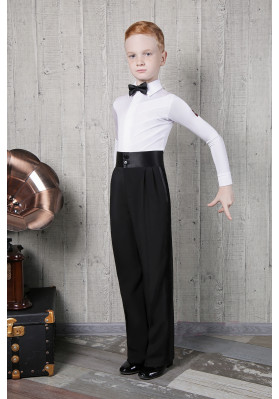 FD Shirt Leotard KSM-1136 – Men’s Ballroom Dance Leotard with Velour Inserts and Concealed Zipper ruviso-dancewear.com