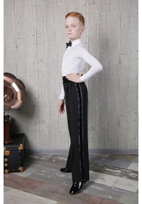 FD Shirt Leotard KSM-1136 – Men’s Ballroom Dance Leotard with Velour Inserts and Concealed Zipper ruviso-dancewear.com