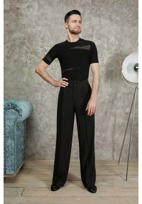 FD T-shirt FM-1155 – Men’s Latin Dance T-shirt with Mesh Inserts ruviso-dancewear.com