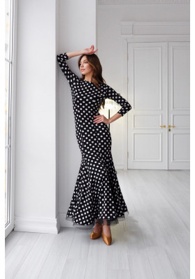 FD Dress PS-1112/2 – Standard Ballroom Dress with Pea Print ruviso-dancewear.com