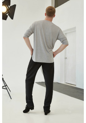 FD T-shirt FM-1283 – Men’s Latin Dance T-shirt with Asymmetric Hem ruviso-dancewear.com
