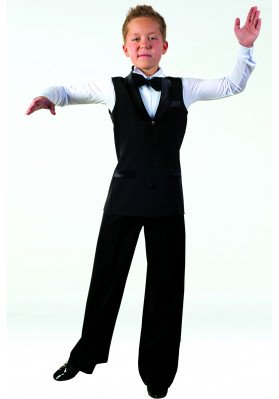 FD Vest ZhLM-547 – Men’s Dance Vest with Satin Trim and Classic Cut ruviso-dancewear.com