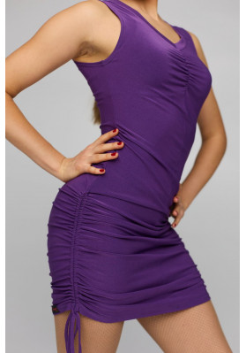 Latin Dress 675 – Sleeveless Asymmetrical Fringe Latin Dance Dress ruviso-dancewear.com