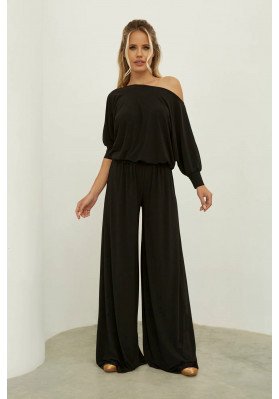 FD Blouse BL-56/1 – Women’s Black Ballroom Dance Blouse with Batwing Sleeves ruviso-dancewear.com