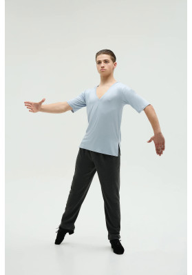 FD T-shirt FM-1373 – Men’s Latin Dance T-Shirt with Deep V-Neck ruviso-dancewear.com
