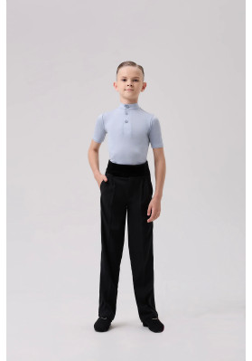 FD Shirt RM-1374 KW – Children’s Ballroom Dance Shirt for Latin and Standard with Short Sleeves ruviso-dancewear.com