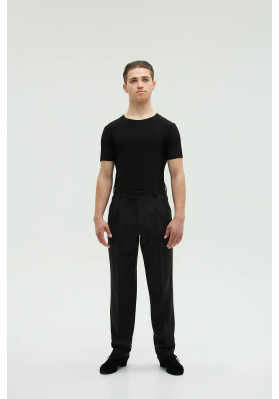 FD T-shirt FM-1383 – Men’s Latin Dance T-Shirt with Velour Side Stripes ruviso-dancewear.com