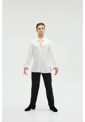 FD Shirt RM-1385 – Men’s Ballroom Latin Dance Shirt with Stand-Up Collar ruviso-dancewear.com