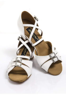 Girls Shoes JIVE, leather leather, white | RuViSo brand shop ruviso-dancewear.com
