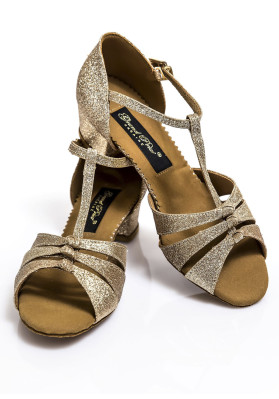Girls Shoes Grand Prix CARNAVAL, artificial materi sparkle, tan | RuViSo brand shop ruviso-dancewear.com