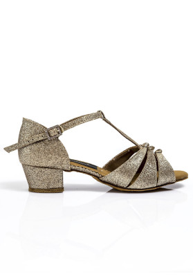 Girls Shoes Grand Prix CARNAVAL, artificial materi sparkle, tan | RuViSo brand shop ruviso-dancewear.com