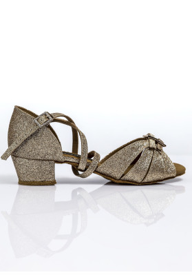 Girls Shoes Grand Prix JIVE, artificial material sparkle, tan | RuViSo brand shop ruviso-dancewear.com