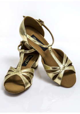 Girls Shoes Grand Prix BACHATA, artificial materia pu leather, gold | RuViSo brand shop ruviso-dancewear.com