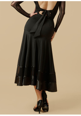 PAOLA ballroom dance skirt  BLACK  BY Grand Prix ruviso-dancewear.com
