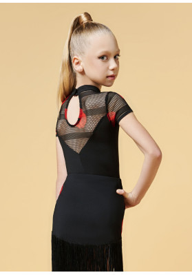 KAREN LIPS shot sleeve leotard  | BY Grand Prix ruviso-dancewear.com