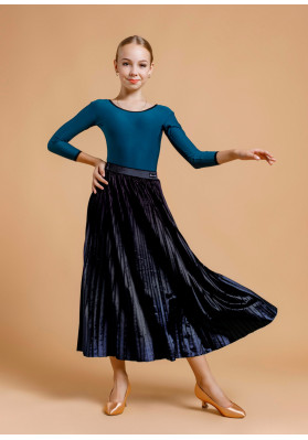 Standart skirt VALENCIA black+dark blue  BY Grand Prix ruviso-dancewear.com
