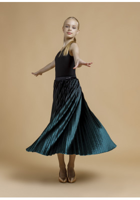 Standart skirt VALENCIA  black+dark green  BY Grand Prix ruviso-dancewear.com