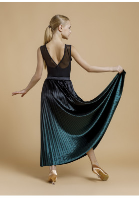 Standart skirt VALENCIA  black+dark green  BY Grand Prix ruviso-dancewear.com