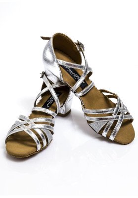 Girls Shoes Grand Prix CUCARACHA, artificial mater pu leather, silver | RuViSo brand shop ruviso-dancewear.com