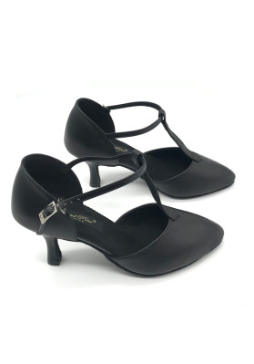 Damen-Gesellschaftstanzschuhe Grand Prix MILONGA Leder, schwarz | RuViSo Markenshop ruviso-dancewear.com