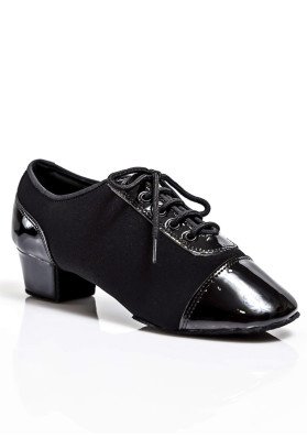 Herren-Lateinschuhe Grand Prix RICCARDO Oxford-Textil+Lackleder, schwarz | RuViSo Markenshop ruviso-dancewear.com