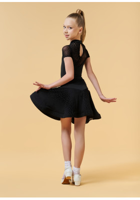 MANDY latin skirt with crinoline  BLACK  BY Grand Prix ruviso-dancewear.com