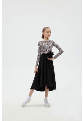 Women's Long Sleeve Dance Leotard KU-1308/2 – Gray Print ruviso-dancewear.com