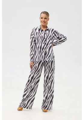 FD Blouse BL-1350/1 – Women’s Ballroom Dance Blouse in Leo & Zebra Print ruviso-dancewear.com