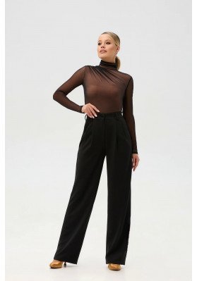 FDPants BRZ-1351 – Black Straight-Cut Ballroom Dance Trousers with Pockets ruviso-dancewear.com