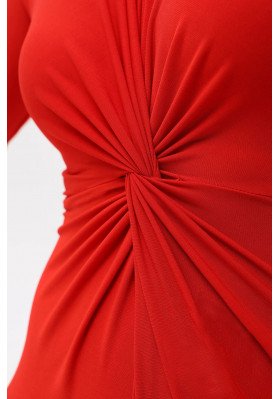 Women's Ballroom Dance Leotard KU-1352 with Twist Front and Long Sleeves ruviso-dancewear.com