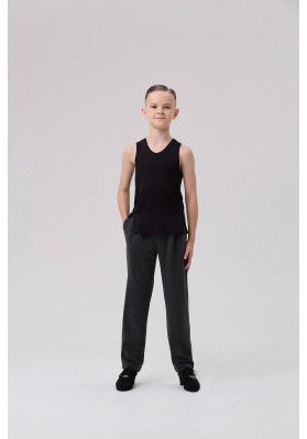 FD T-shirt MM-1372 KW – Children’s Latin Dance T-Shirt with Loose Fit and Side Slits ruviso-dancewear.com