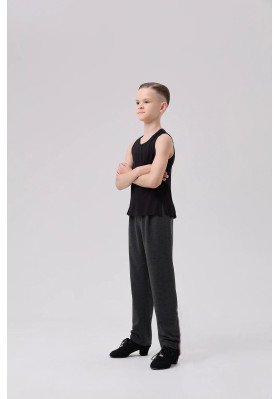 FD T-shirt MM-1372 KW – Children’s Latin Dance T-Shirt with Loose Fit and Side Slits ruviso-dancewear.com