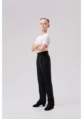 FD T-shirt FM-1376 KW – Children’s Latin Dance T-Shirt with Asymmetrical Design ruviso-dancewear.com
